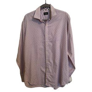 Neiman Marcus  buttondown  shirt size Large‎  flip cuff Pastel Lavender
